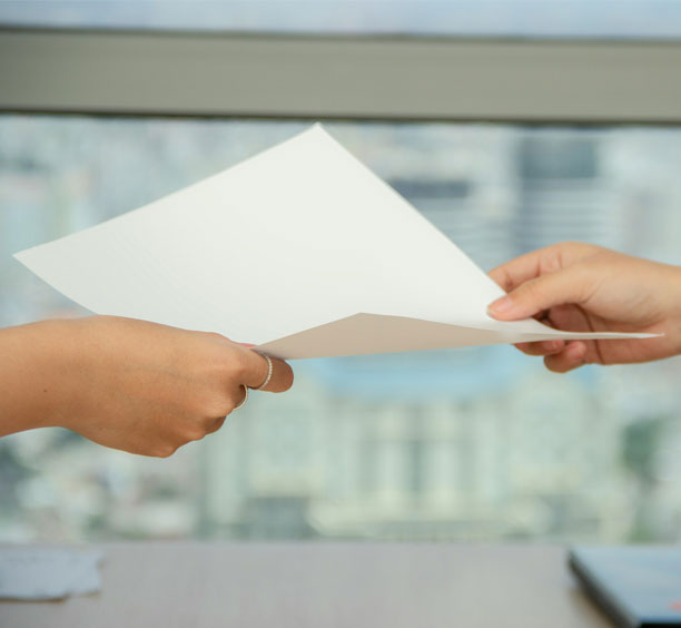 document handover between two parties