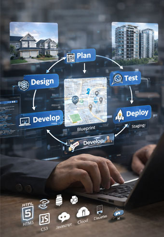 deep focus on laptop work